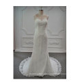 Expensive Beautiful Lace Open Back Ladies bride dresses white wedding